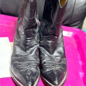 Justin Boots Black Western Ankle Booties
